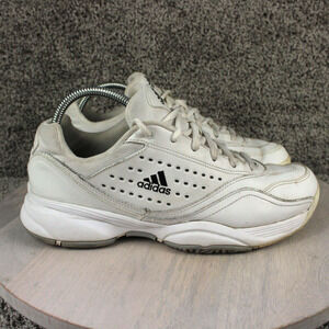 Adidas Sneakers Mens Size 9 White Leather Low Top Cross Trainer Athletic Shoes